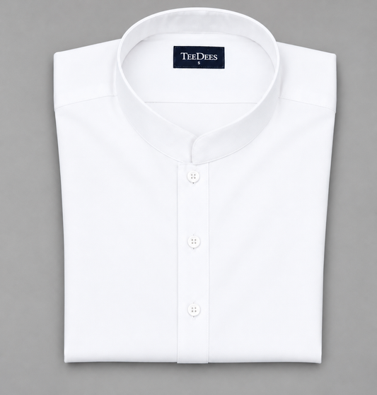 Men's Plain White Kurta Shalwar - Woolen Blend