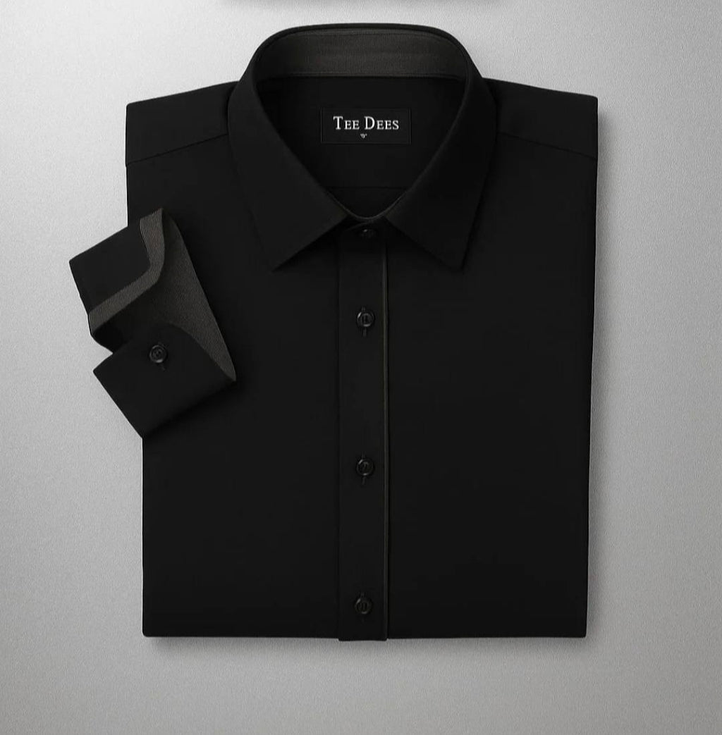 Black Designer Shalwar Kameez with grey contrast -Wash n Wear