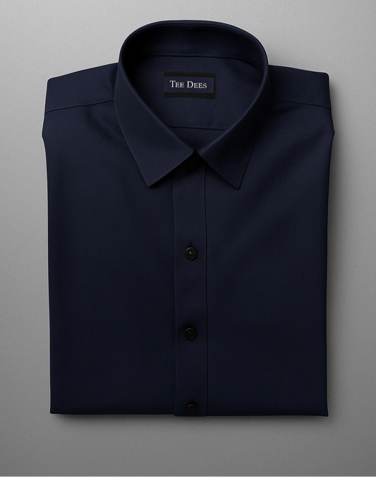 Navy Blue Woolen Blend Shalwar Kameez - Woolen Blend