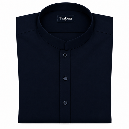 Men's Dark Navy Blue Kurta Shalwar - Woolen Blend
