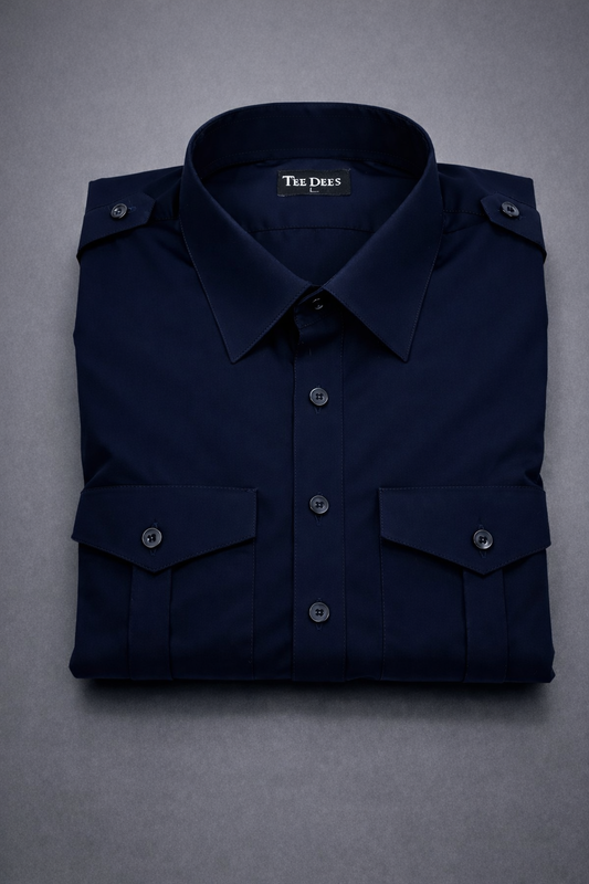 Navy Blue Double Pocket Style Cotton Shalwar Kameez