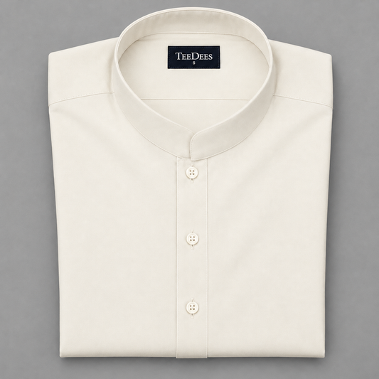 Men's Off-White Kurta Shalwar - Woolen Blend