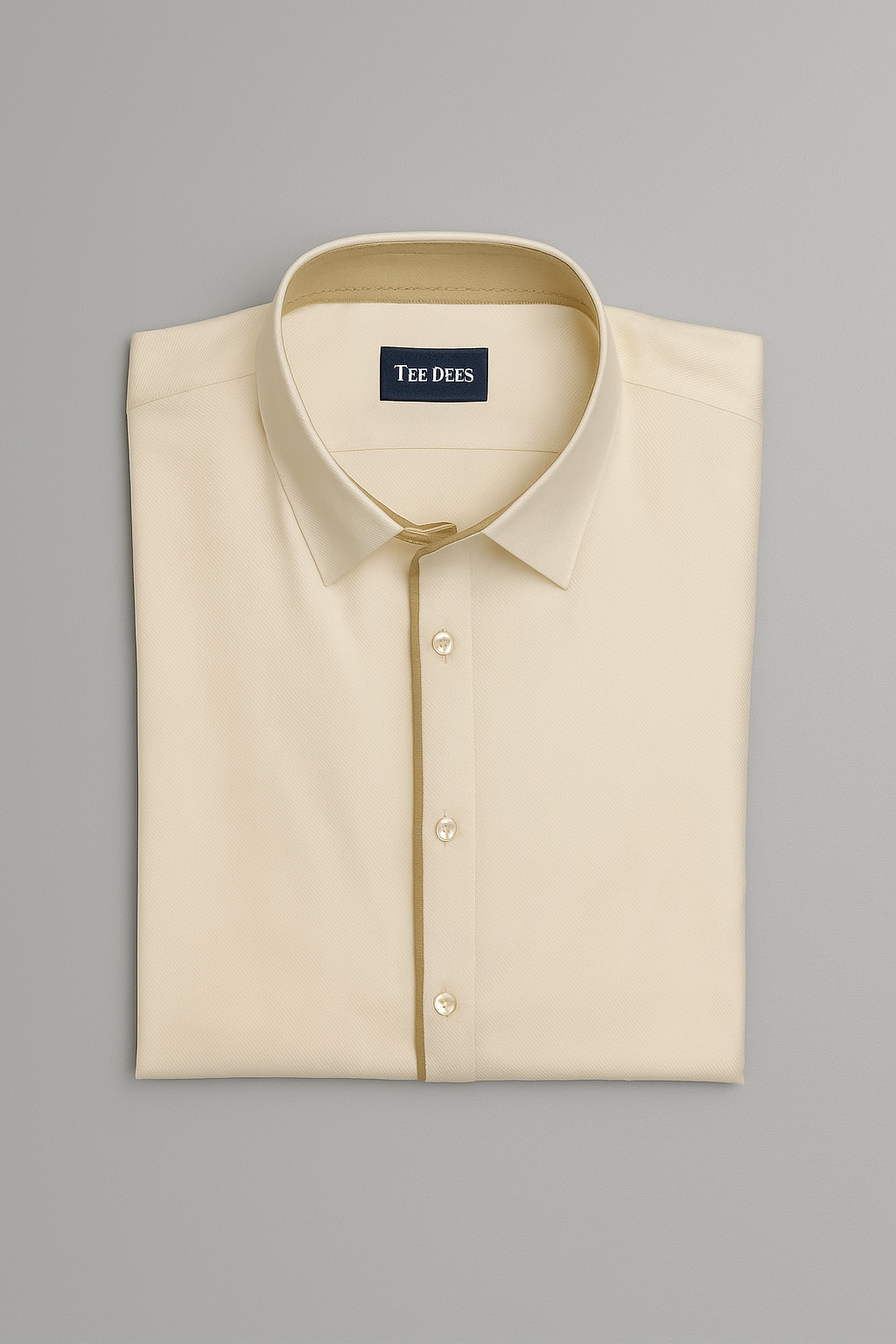 Cream Shalwar Kameez with Brown Contrast - Wash n Wear