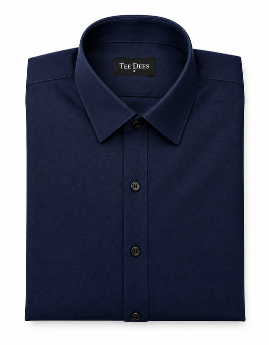 Navy Blue Woolen Blend Shalwar Kameez - Woolen Blend